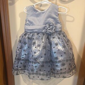 Blueberi Boulevard Blue Fit and Flare Sleeveless Dress